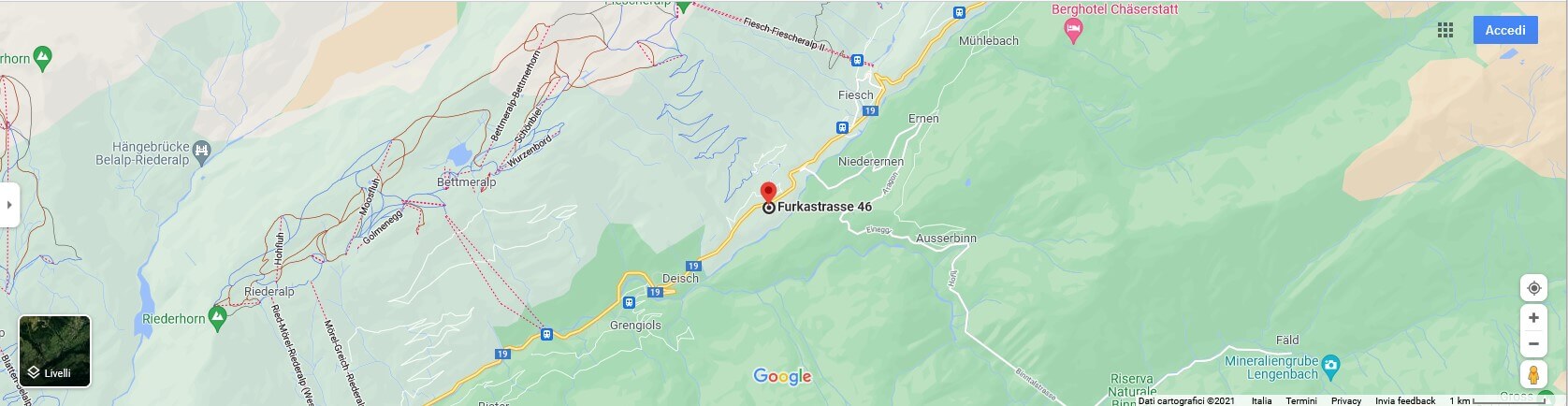 ghiacciaio Aletsch MTB - mappa partenza