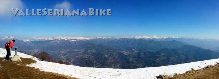 panorama dalla cime del Linzone - valle seriana bike