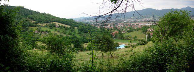 Panorama sulla bassa val Seriana - valle seriana bike