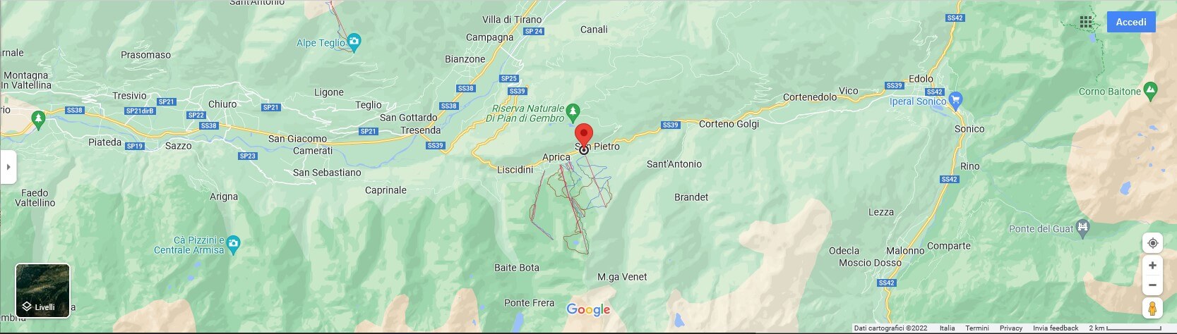 Valle del Belviso - mappa partenza